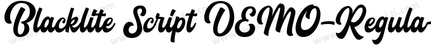Blacklite Script DEMO-Regula字体转换